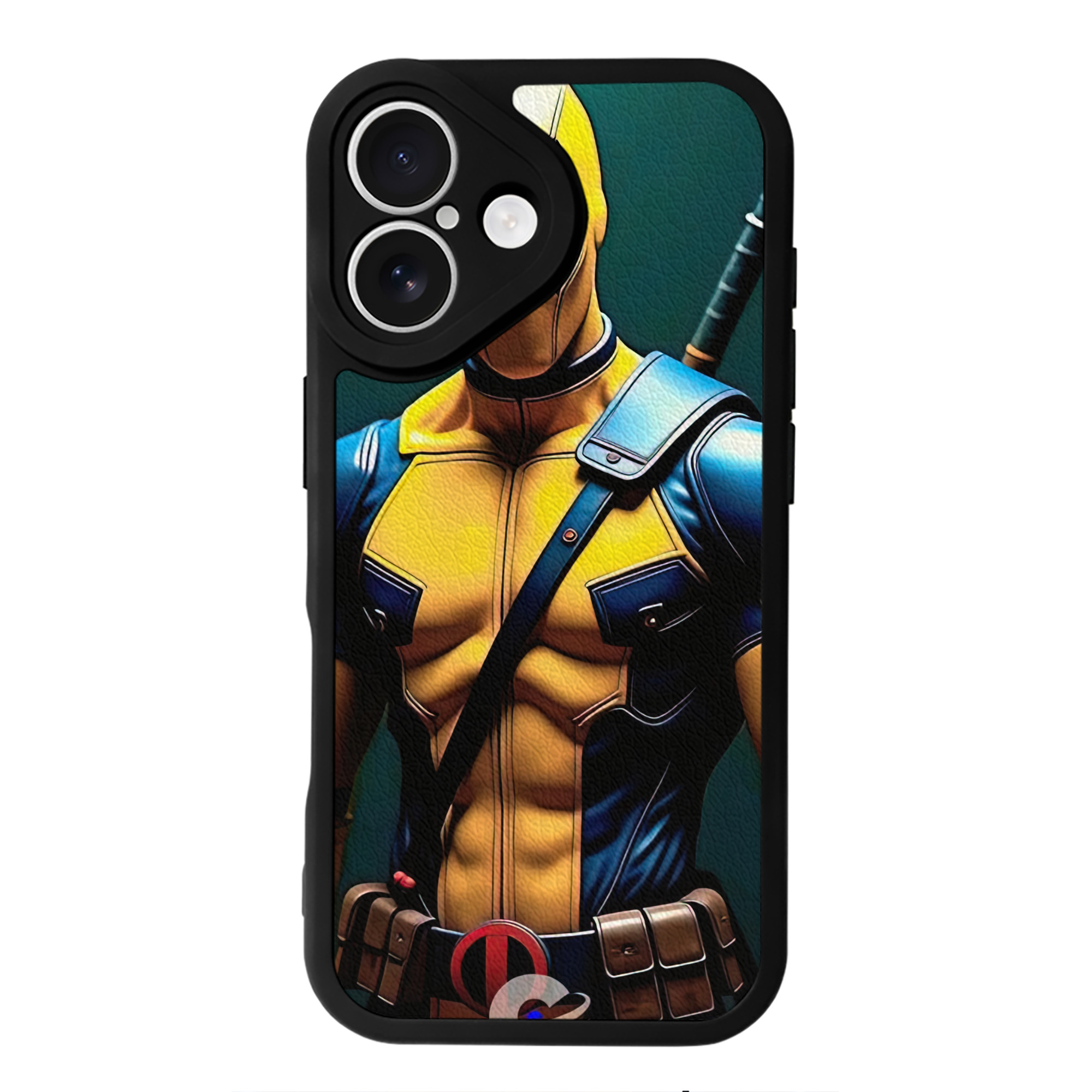 （画像用） Deadpool デッドプール 【iPhone 16シリーズ対応】シリコンスマホケース（レザー調） 材質：シリコン